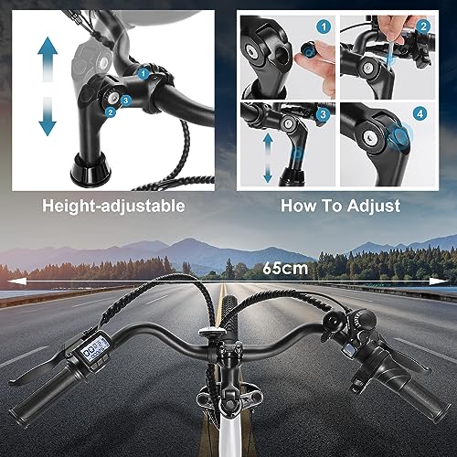 ANCHEER Electric Bike for Adults, 48V 500Wh EBike, UP to 60 Miles, Removable Battery, Fast-Charge, 26" Commuter Electric Bicycles, 7-Speed, LCD Digital Display, Suspension Fork, Cruise Control, UL2849
