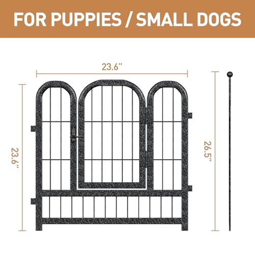 Metal Dog Playpen, 40 Inch Height 16 Panels, Large Dog Fence for Large/Medium/Small Dogs Indoor & Outdoor Bliss, Perfect Dog Pen for Camping, Yard, and RV | Black-Silver