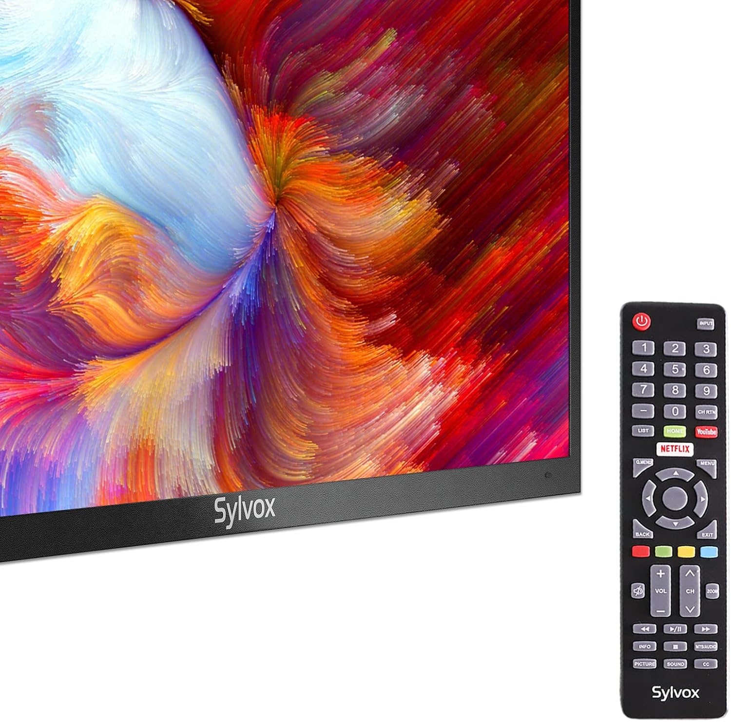 SYLVOX 43" Outdoor TV with 60W Waterproof Soundbar, Weatherproof TV for Outdoor, 4K UHD, IP55 Waterproof, 1000 Nit Suitable for Partial Sun & Full Shade Areas(Deck Series)