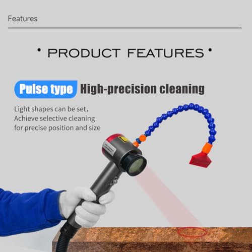 WTTTOOLS Laser Cleaning Machine Pulsed Laser Rust Removal Backpack Laser Cleaner Battery/AC Dual Power Handheld Laser Rust Remover Portable Fiber Cleaner Fast Removing Rust Oil Painting Coating