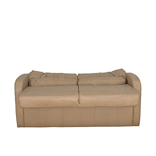 RecPro Charles Collection | 70" RV Jack Knife Sofa w/Arms | RV Sleeper Sofa | RV Couch | RV Living Room (Slideout) Furniture | RV Furniture | Camper Furniture | Putty