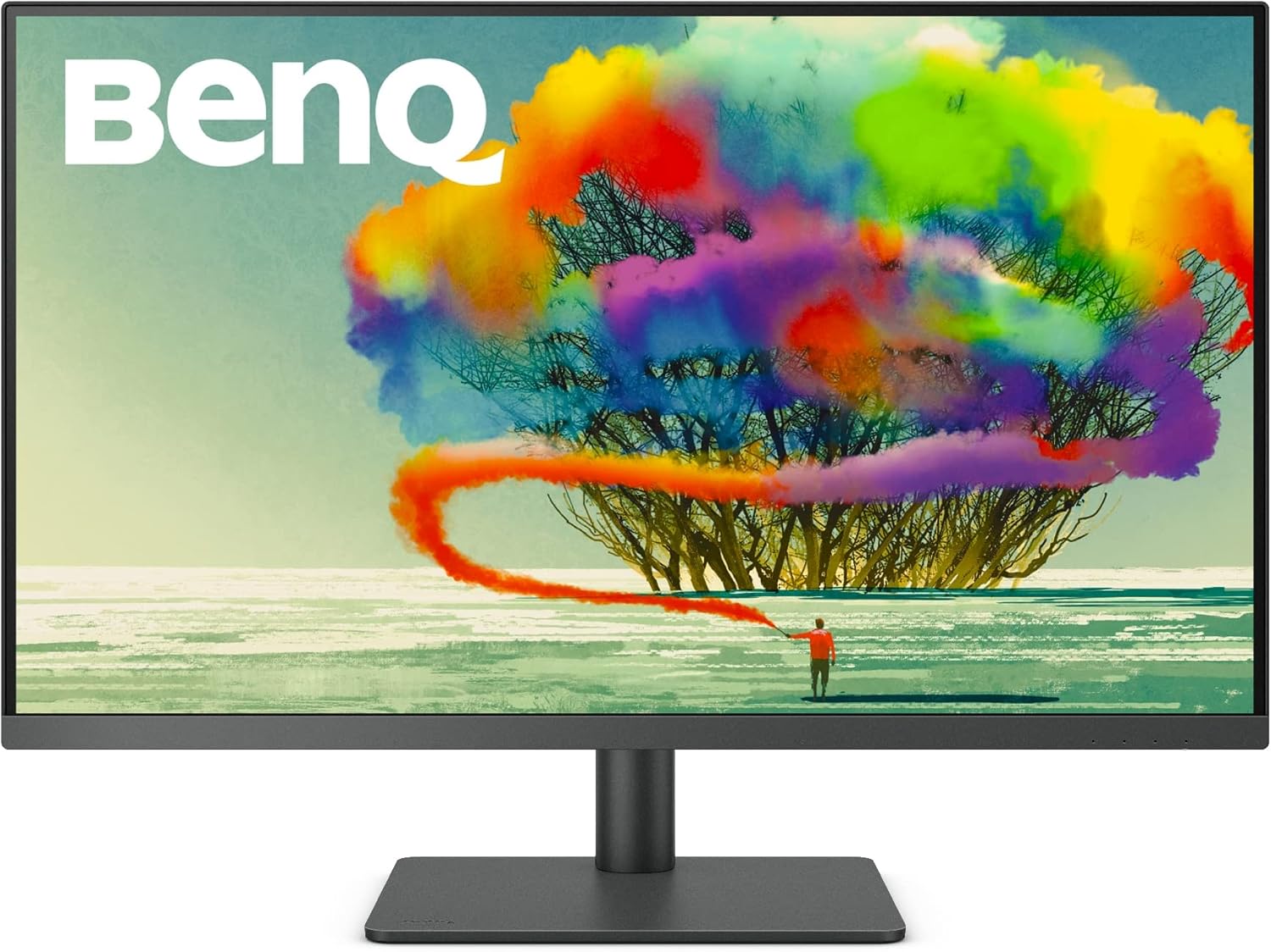 BenQ PD2705U 27 inch 4K UHD IPS Monitor USB-C, 99% sRGB and Rec.709, HDR10, Ergonomic Design, Eye-Care, Built-in Speakers