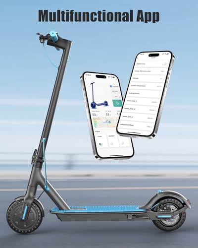 Electric Scooter for Adults, Peak 500W Motor, 19MPH Max Speed, 21 Miles Range, 36V 7.5Ah Battery, 8.5" Solid Tires, App Control, Lightweight, Foldable Electric Scooter for Commuting, UL2272