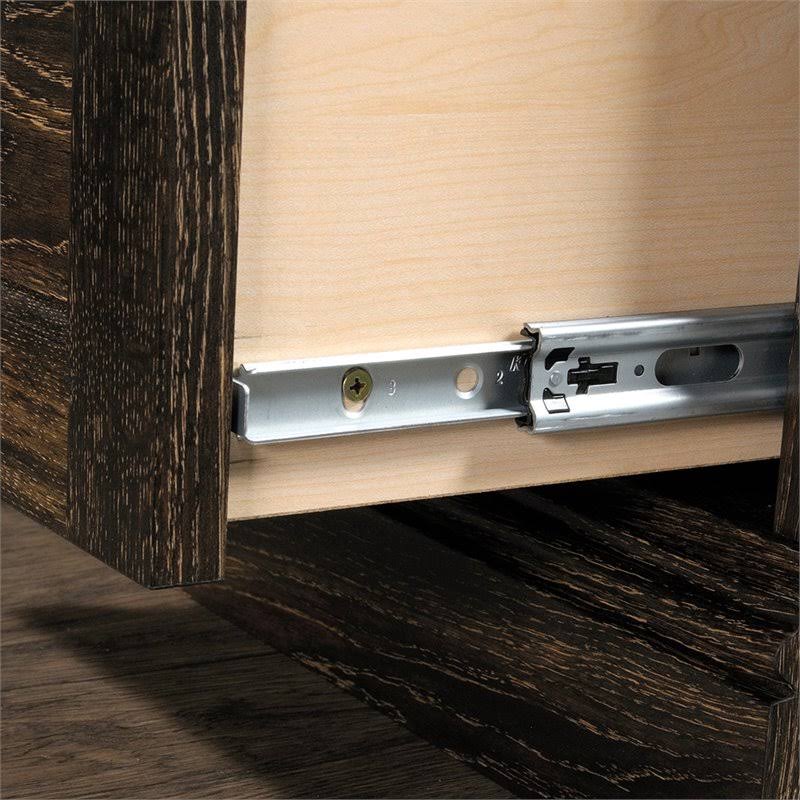 Sauder Barrister Lane L Shaped Computer Desk, Iron Oak