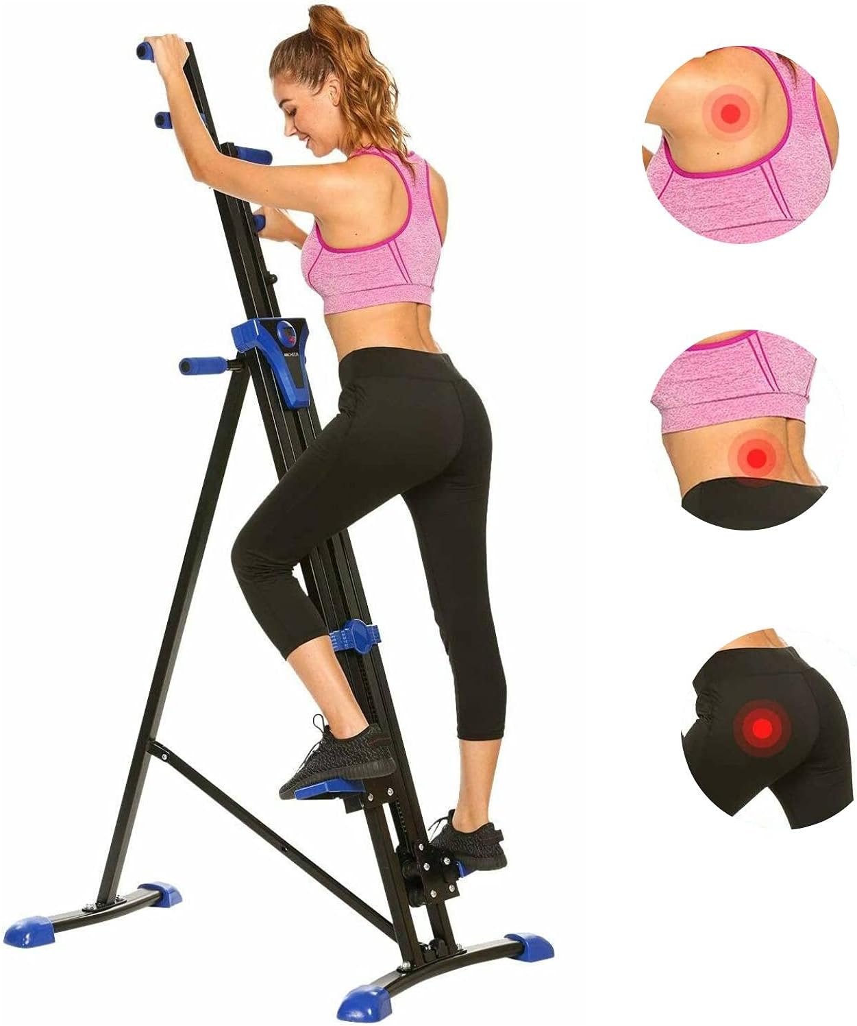 Aceshin Vertical Climbing Machine Stepper Climber Stair Home Body Workout Exercise Fitness Foldable