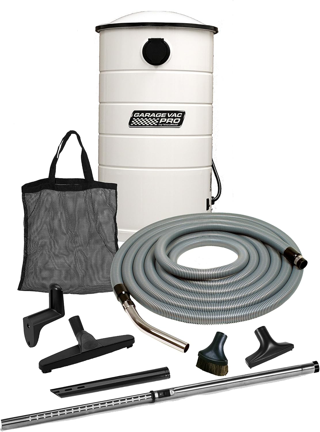 VacuMaid GV50WPRO Professional Wall Mounted Utility and Garage Vacuum with 50 ft Hose and Tools