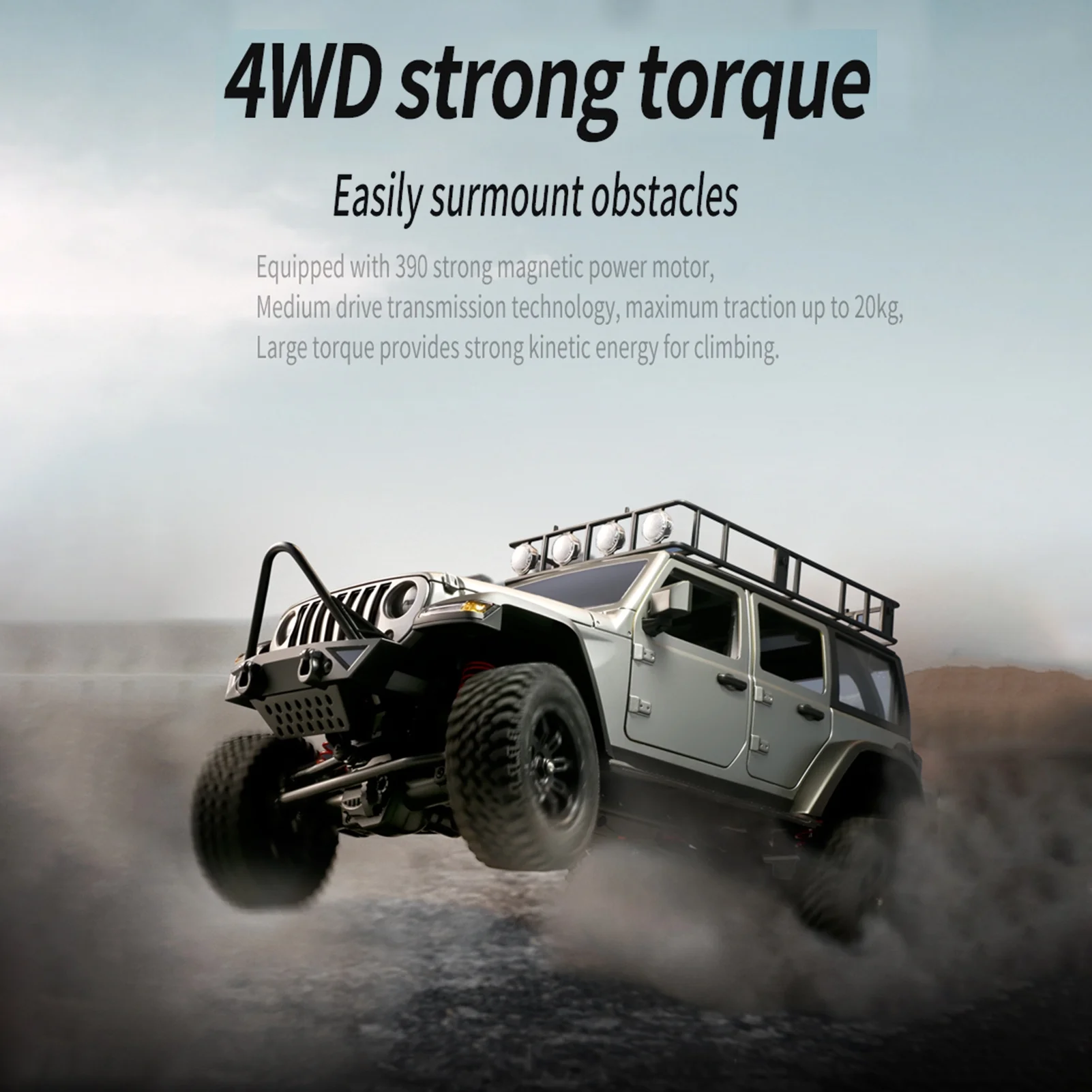 ametoys Remote Control Car, 1:12 Scale 4 Wheel Drive 2.4G Remote Control Crawler Off-Road Truck with for Adults