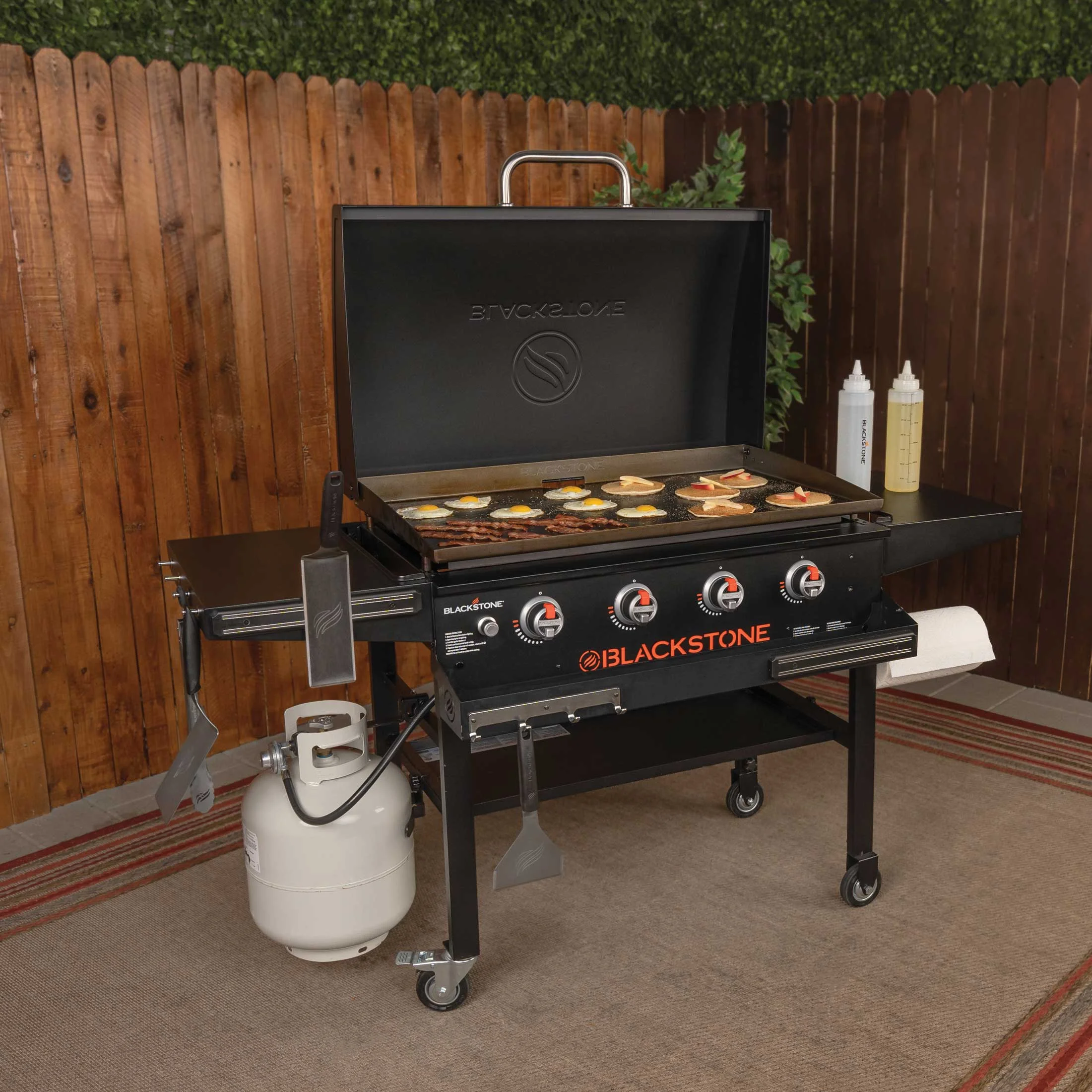Blackstone 4-Burner 36" Griddle with Hood and Front Shelf