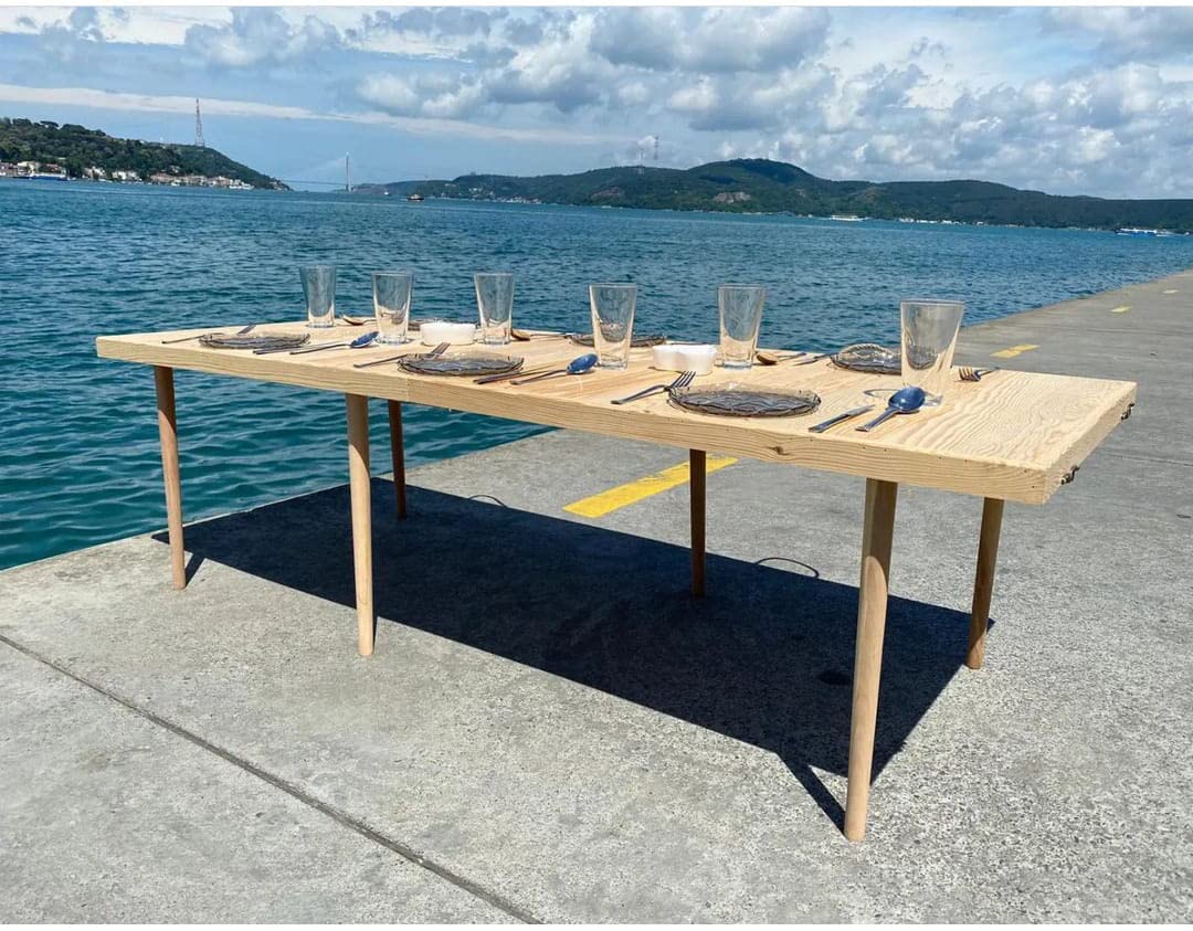 Boho Picnic Table(28"W x 60"L x13"H) boho table, wooden table, low foldable table,low table, boho picnic table,large garden table folding car table (Natural Wood)