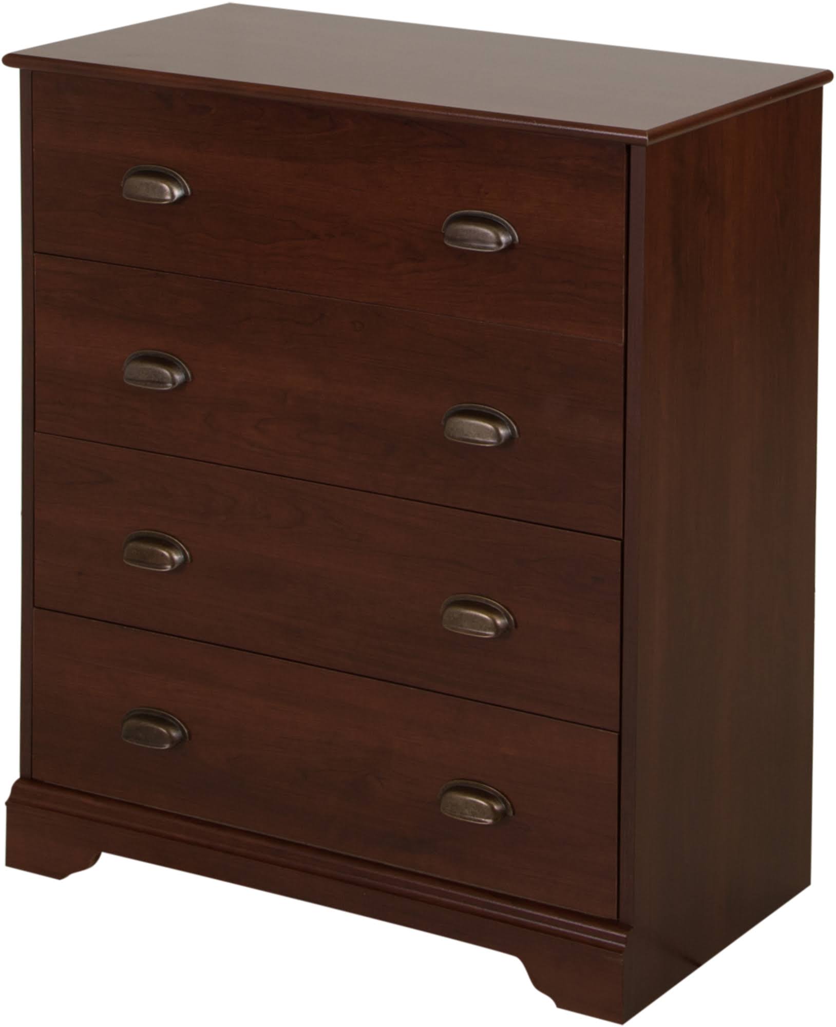 South Shore Fundy Tide 4-Drawer Chest, Royal Cherry, 31x22 x 16x22 x 36x22
