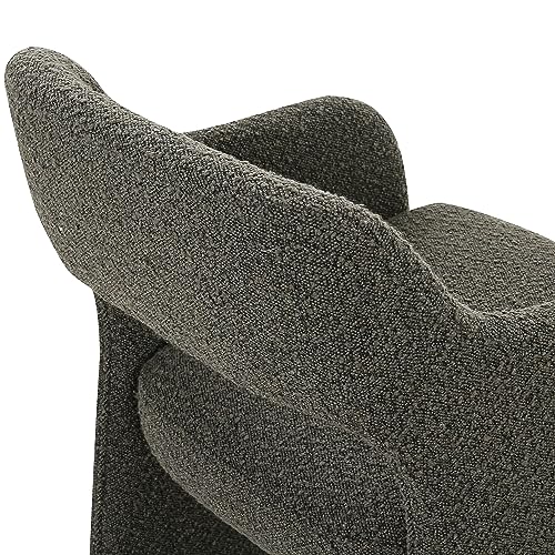 POLY & BARK Chios Dining Chair, Juniper Green Boucle