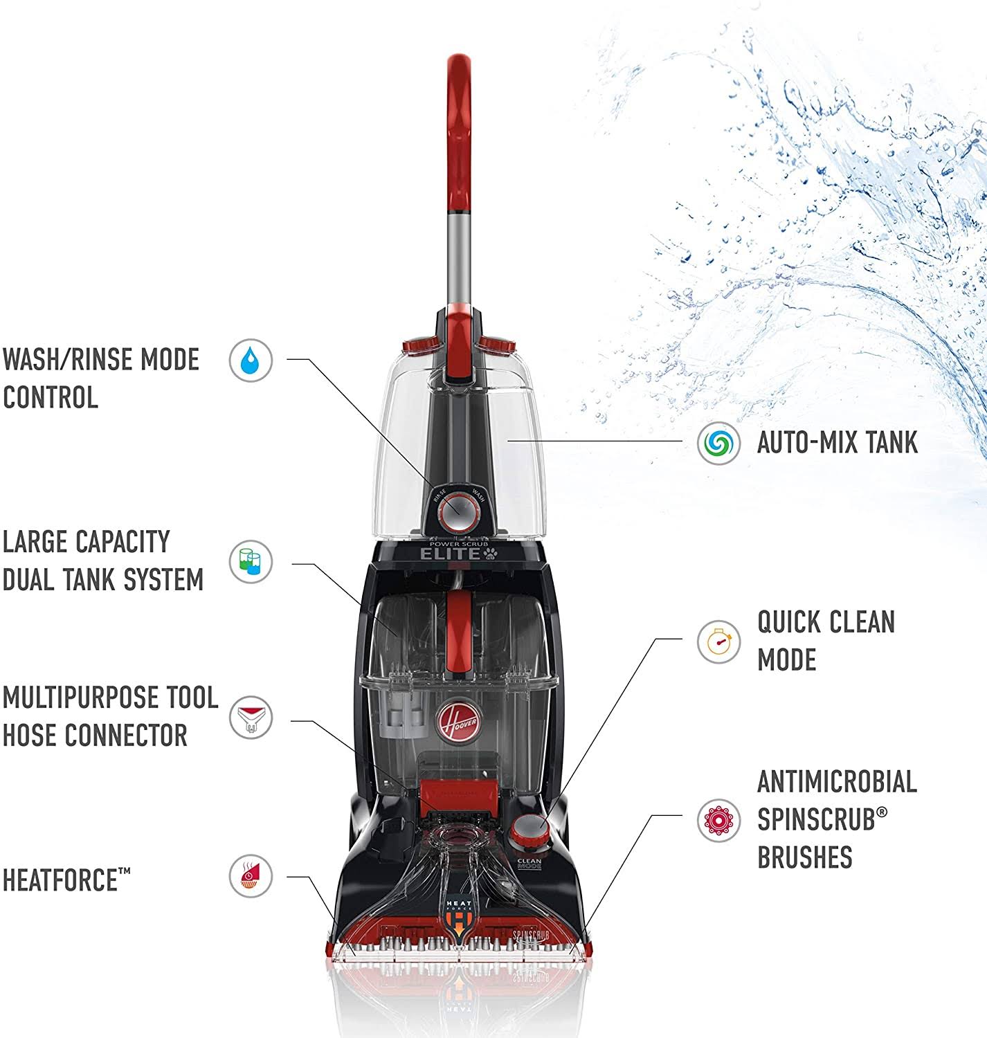 Hoover Professional Series Power Scrub Elite Pet Plus Upright Pet Carpet Cleaner