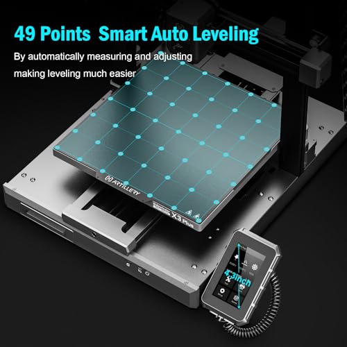 Artillery Sidewinder X3 Plus 3D Printer, 300x300x400mm Large Printing Size, 300mm/s High-Speed and 49-Point Auto-Leveling and Dual-Gear Direct Extruder, Smooth Detail, Automatic Cleaning Nozzle