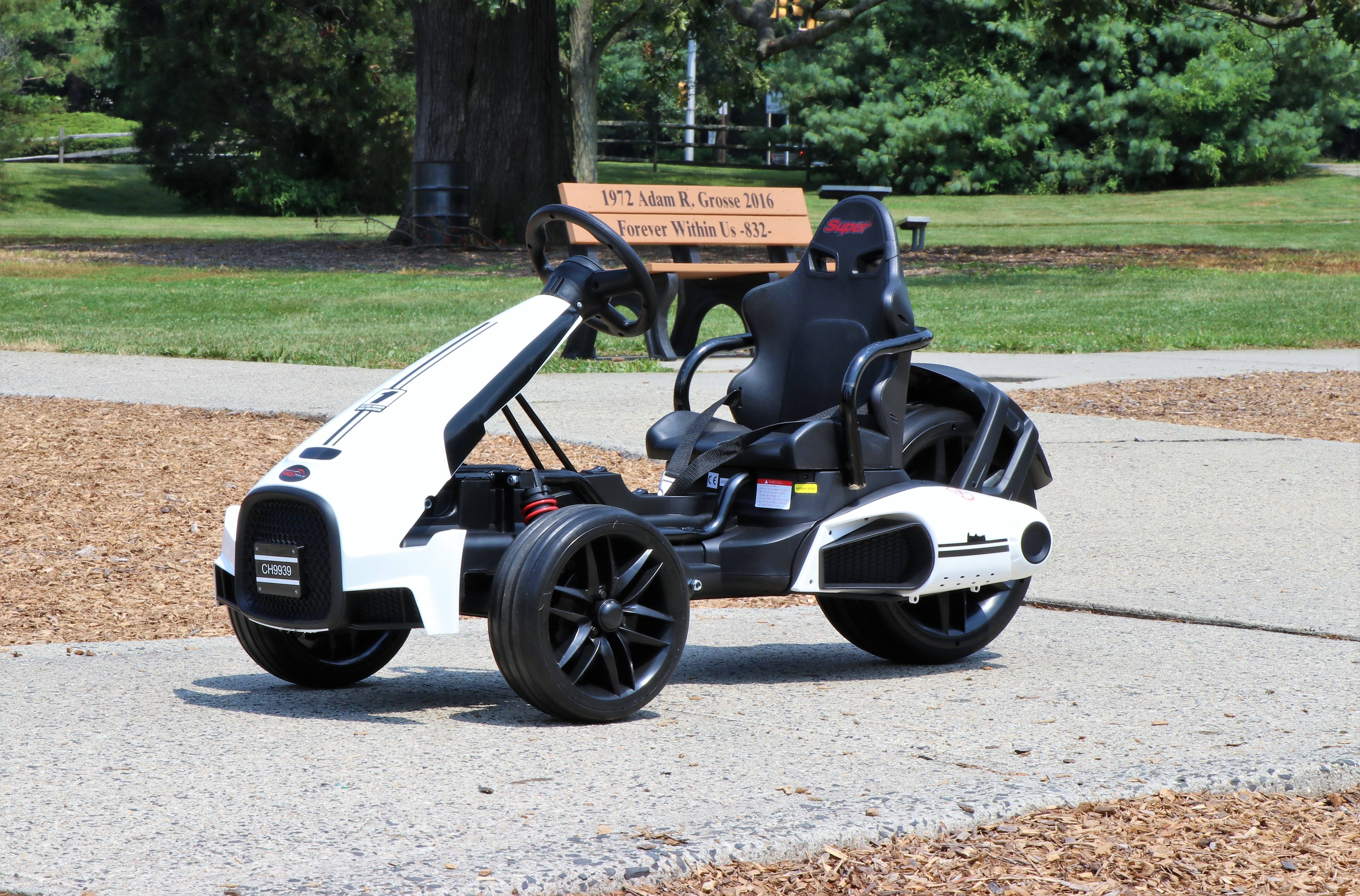 First Drive Electric Go Kart 12V White - Electric Power Ride on Car