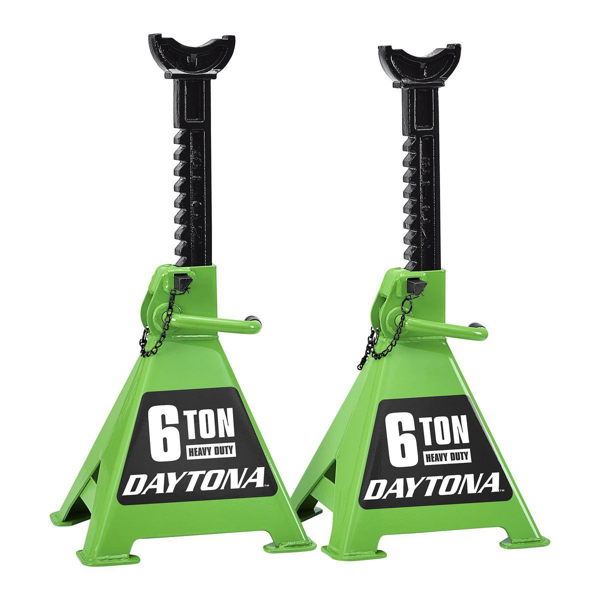 DAYTONA 6 Ton Heavy Duty Ratcheting Jack Stands, Slate Gray