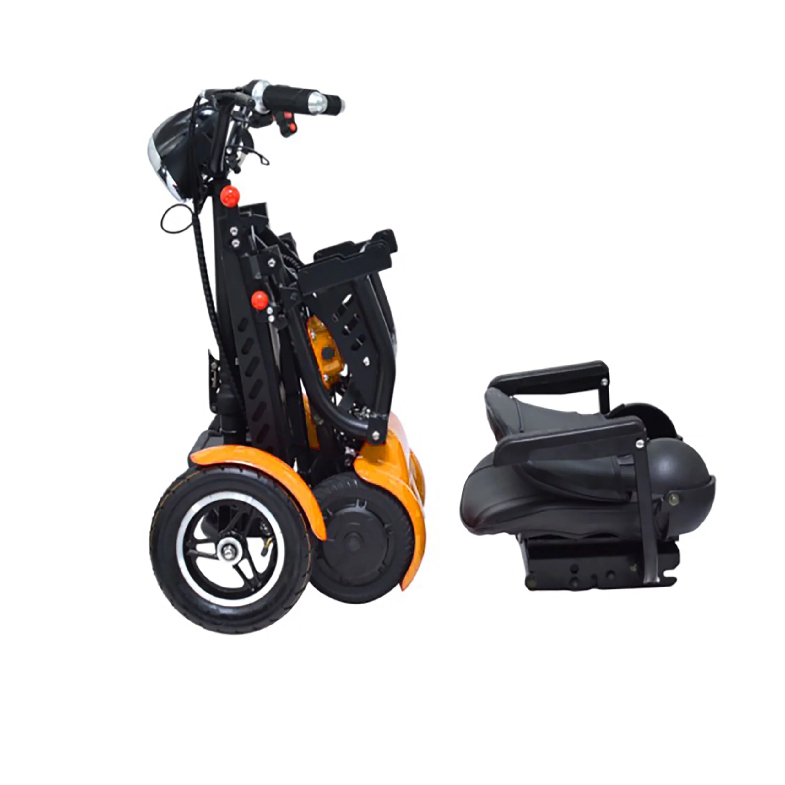 Bangeran Electric Mobility Scooter, 4 Wheel Foldable Portable, Up to 12 Miles - Blue