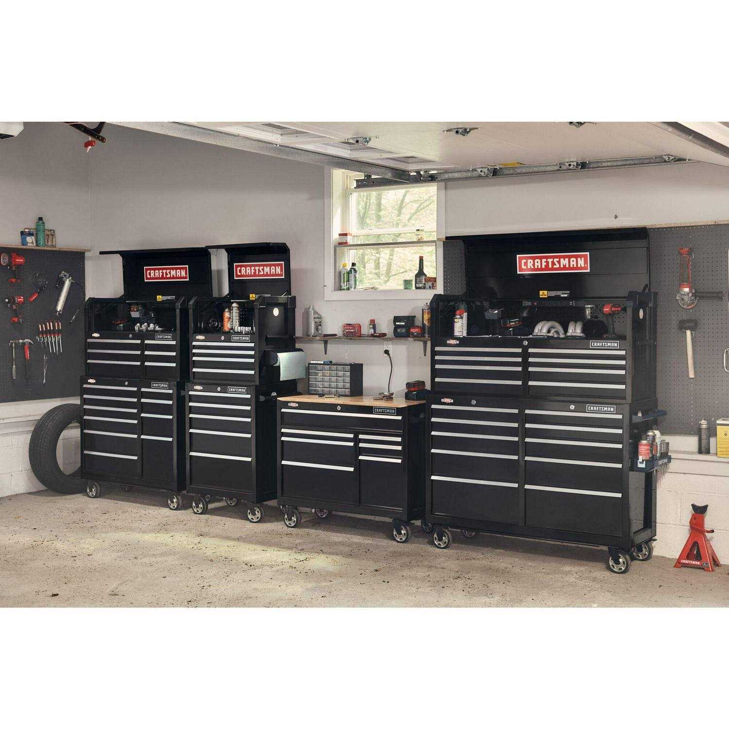 Craftsman S2000 41 in. 6 drawer Steel Tool Chest 28 in. H x 18.75 in. D CMST98269BK - Shop Hardware Tools Online Store
