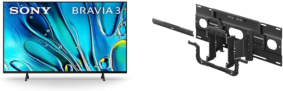 Sony 50 Inch 4K Ultra HD TV BRAVIA 3 LED Smart Google TV Ultra-Slim TV Wall Mount Bracket for Select BRAVIA TV's (SU-WL905)