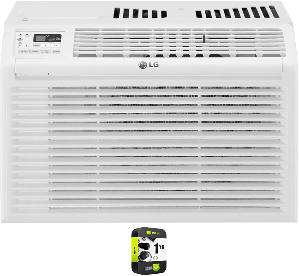 LG LW6017R 6,000 BTU 115V Window Air Conditioner with Remote Bundle with 1 YR CPS Enhanced Protection Pack