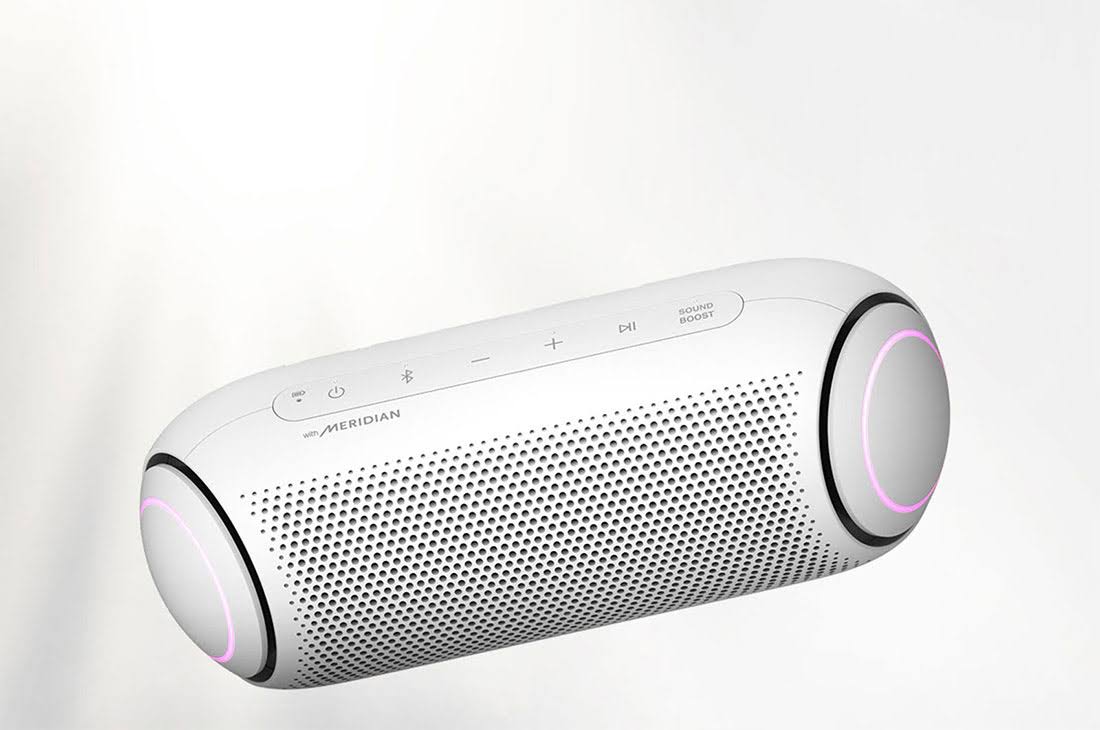 LG XBOOM Go Portable Bluetooth Speaker with Meridian Technology, White - Pl5w