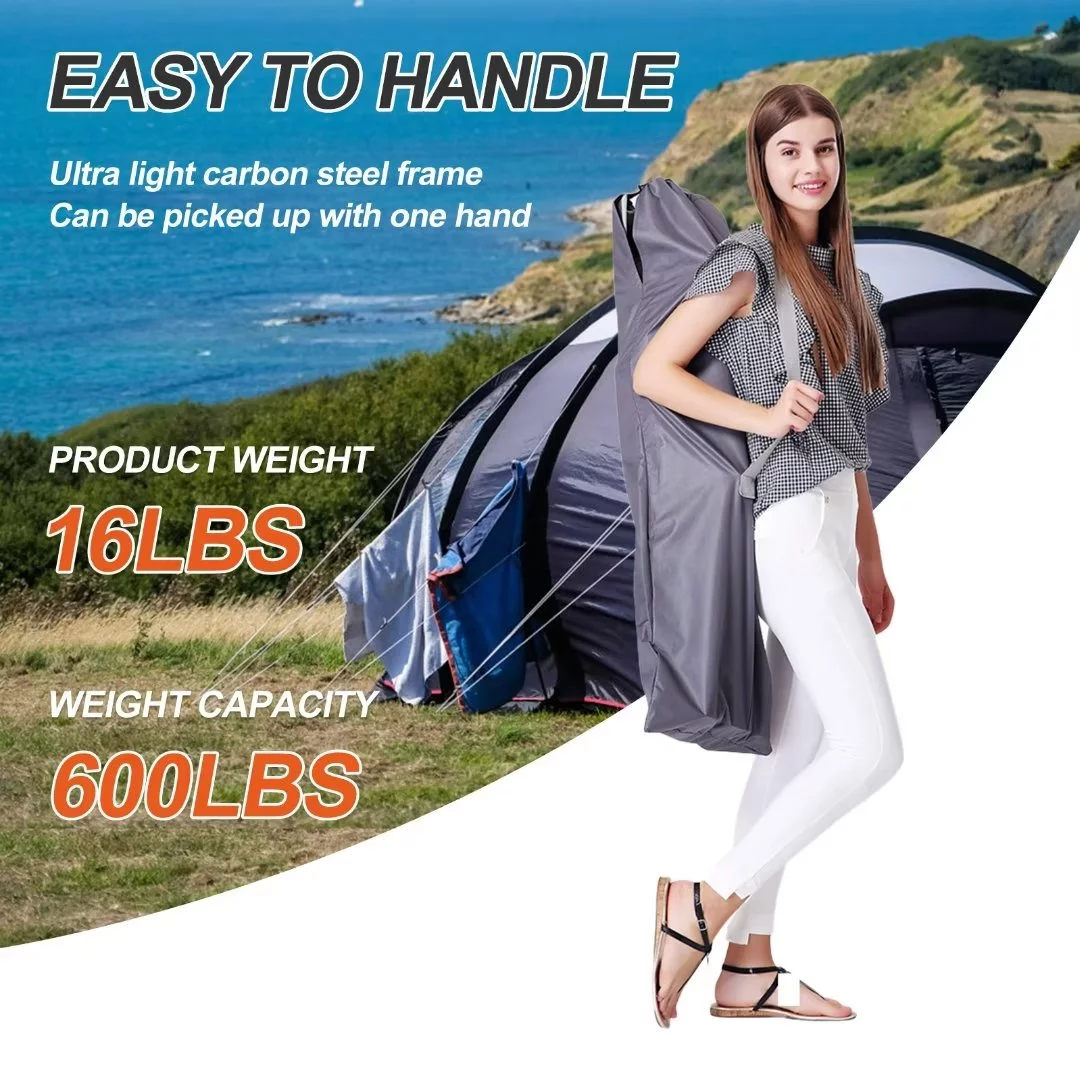 Docred Folding Camping Cots For Adults，Heavy Duty Cots For Sleeping, Travel Military Portable Cots Bed with 2-Sided Mattress & Carrying Bag