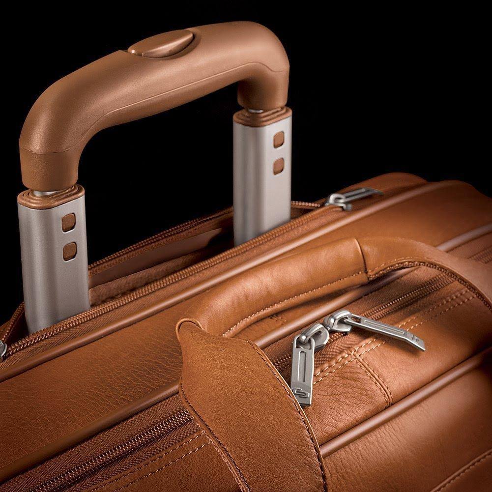 Solo Rolling Laptop Computer Case, Tan