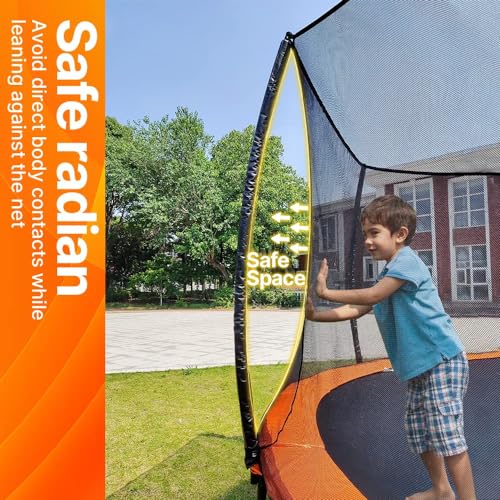 LeJump Outdoor Springless Trampolines 14FT 12FT 10FT Non-Spring ASTM Approved Recreational Big Trampoline with Enclosure Net Best Choice Outdoor Trampoline for Adults and Kids
