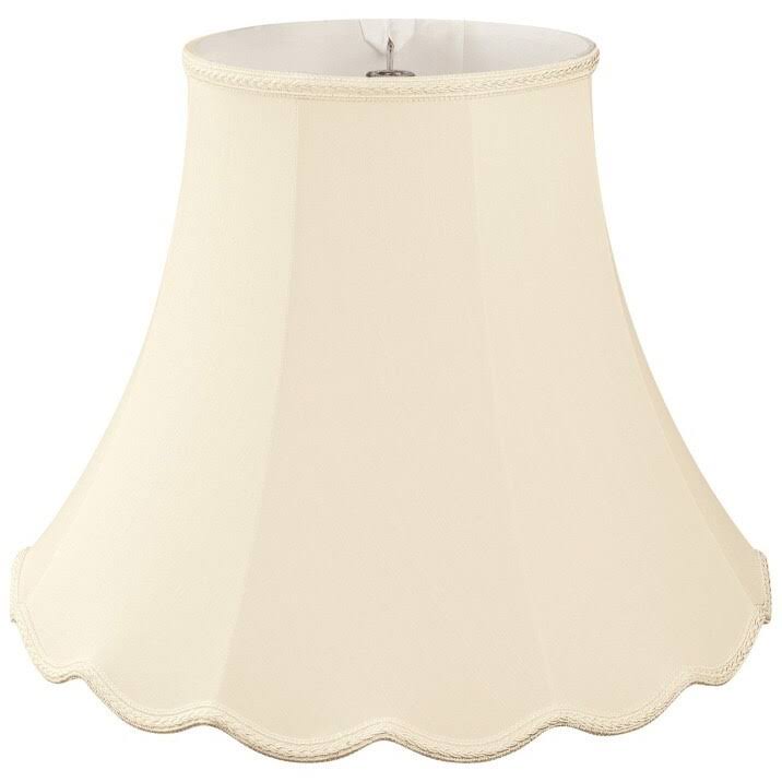 Royal Designs Beige Scalloped Bell Designer Lamp Shade - Color