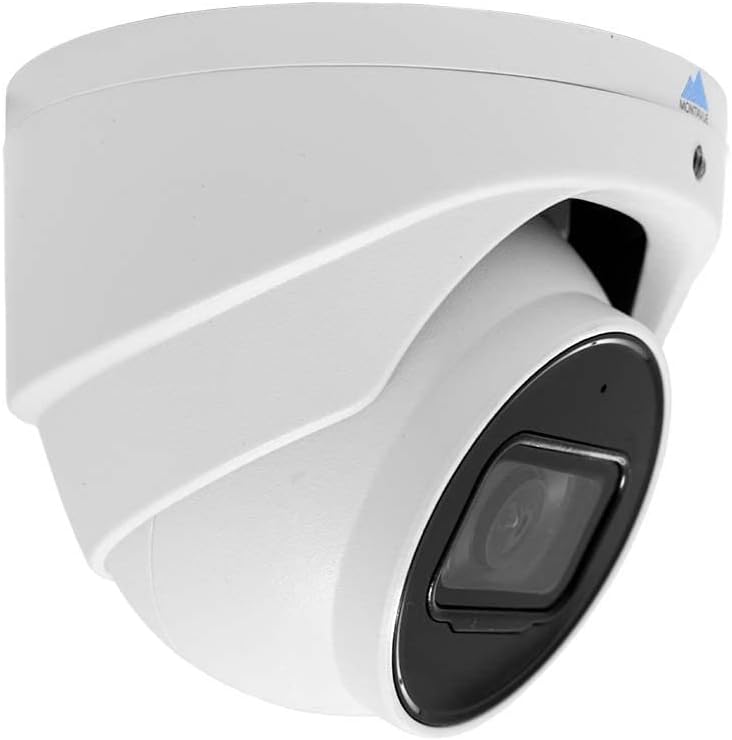 4K IP Camera System w/ 8MP 4K 8ch NVR PoE, 4 8MP 4K Audio Turret Cameras, IP67 Metal PoE Cameras, 2TB Pre-Installed Hard Drive - MTIP8082-44KT-W