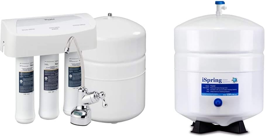 Whirlpool WHER25 RO System + iSpring T32M 4 Gallon Storage Tank