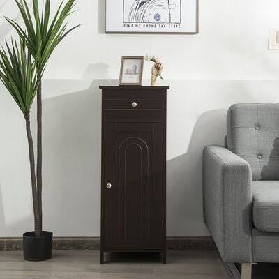 14x22 W x 34.5x22 H x 12x22 D Linen Cabinet Lark Manor Finish: Brown