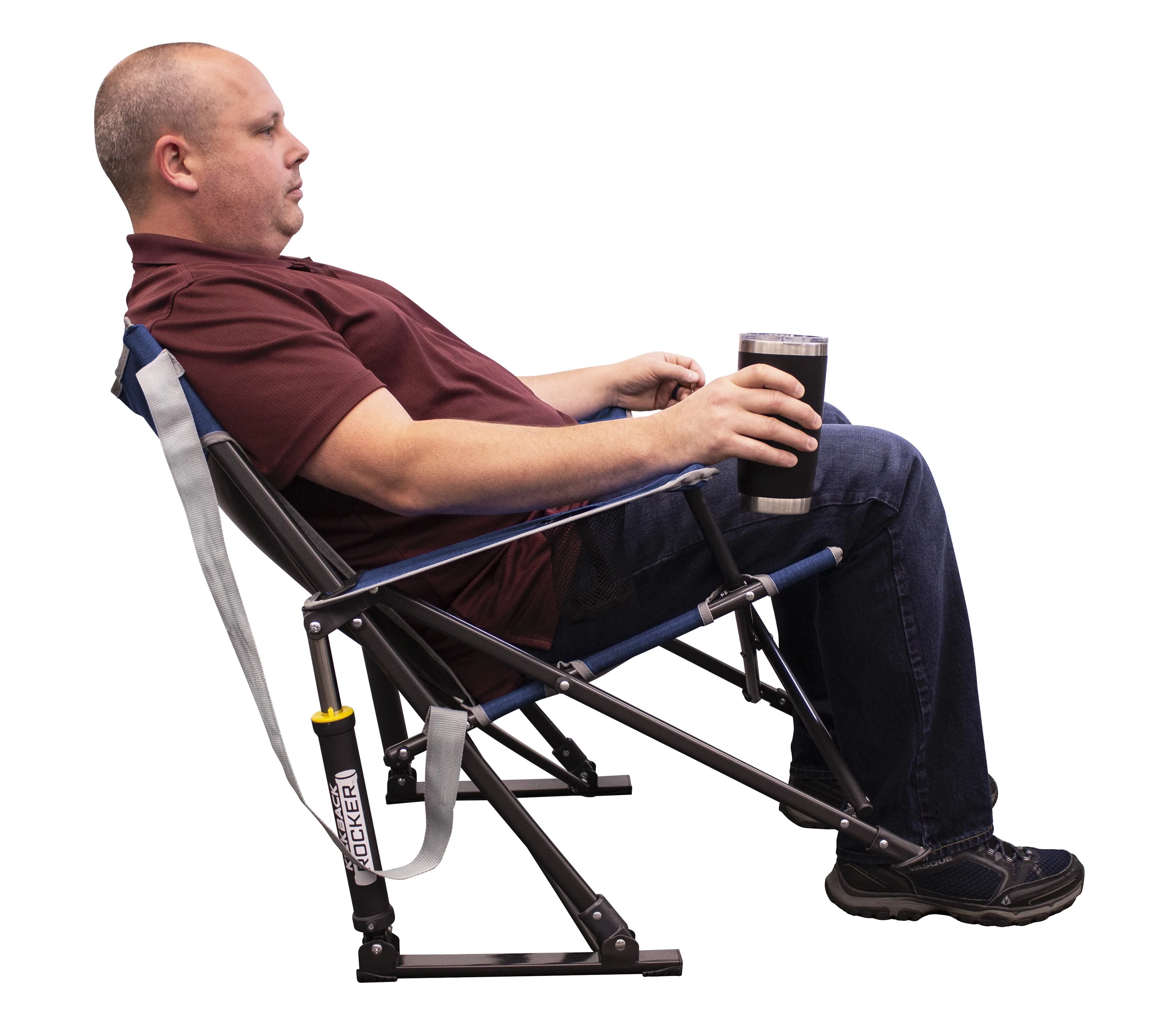 GCI Outdoor Kickback Rocker, Heathered Indgo,
