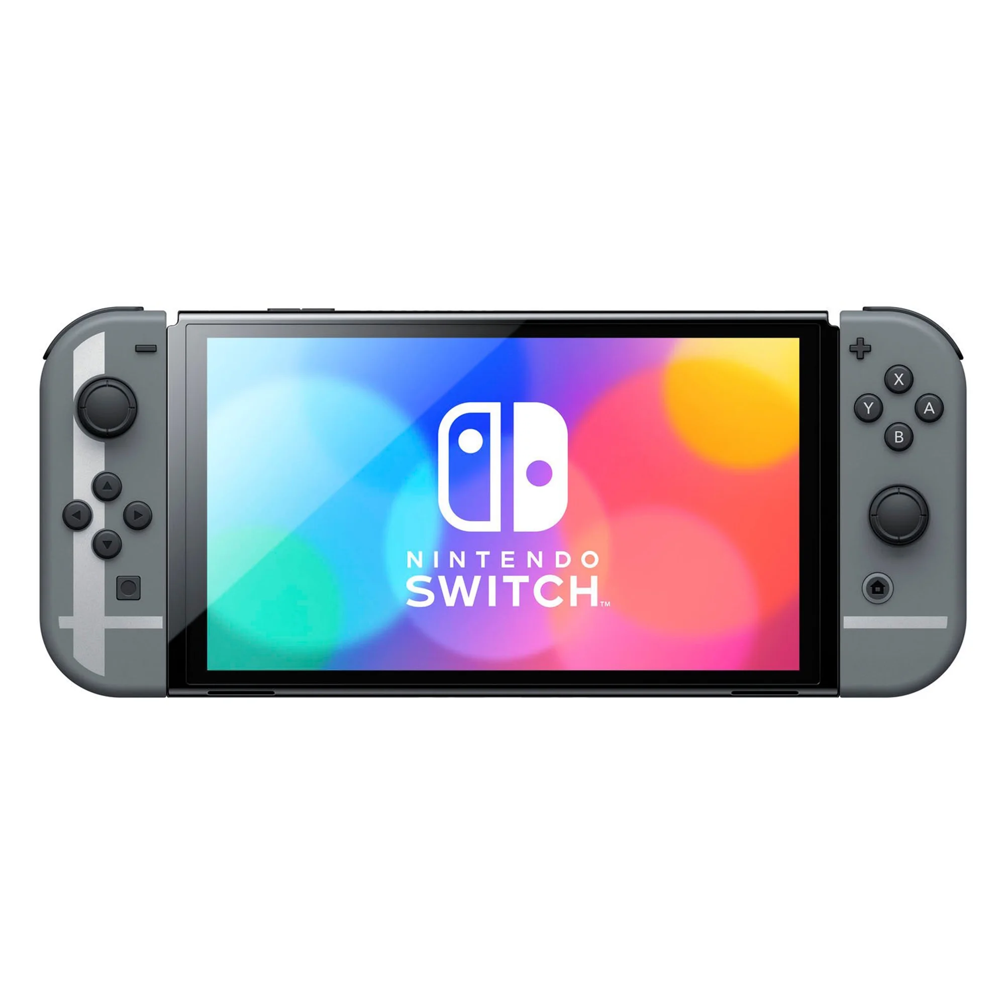 Nintendo Switch OLED Super Smash Bros. Ultimate Bundle: Gray Console, Super Smash Bros. & Membership with Triangle Strategy with Mytrix Wireless Pro Controller Sakura Pink and Accessories