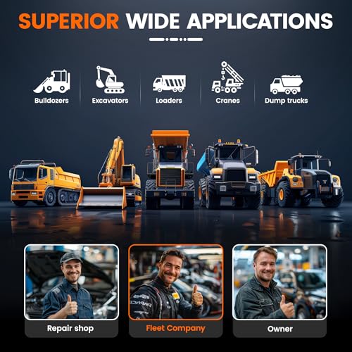 ANCEL HD3600 Heavy Equipment Diagnostic Tool with DPF Regen, Full System Heavy Duty Truck Scanner Machinery Scan Tool Diesel Code Reader Fit for Cummins, Caterpillar, John Deere, Komatsu, Yanmar&Case