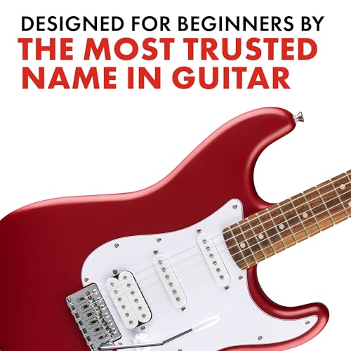 Fender Squier Debut Series Stratocaster HT HSS Electric Guitar, Beginner Guitar, 2-Year Warranty, Includes Free Lessons, Black with Satin Urethane Finish