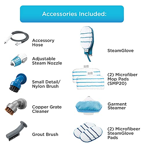 BLACK+DECKER Steam Mop and Portable Steamer, 5-in-1, Corded (HSMC1321)
