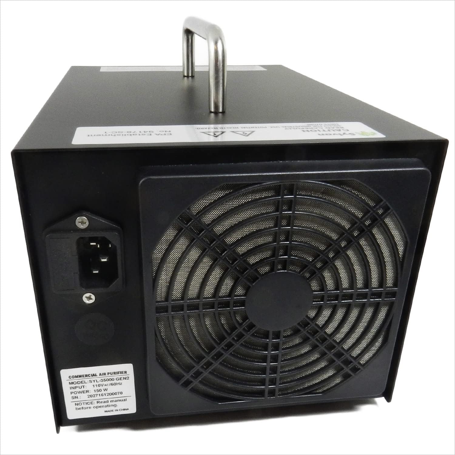 Ozone Generator Air SYL-35000 GEN2 Industrial Grade Hydroxyl and Ozone Sterilization Machine. Achieving best results combining two different technologies by using UV (Hydroxyl) and Optional Ozone