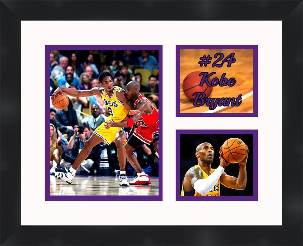 Kobe Bryant Framed 11 x 14 Matted Collage Framed Photos Ready to Hang Pack of 2