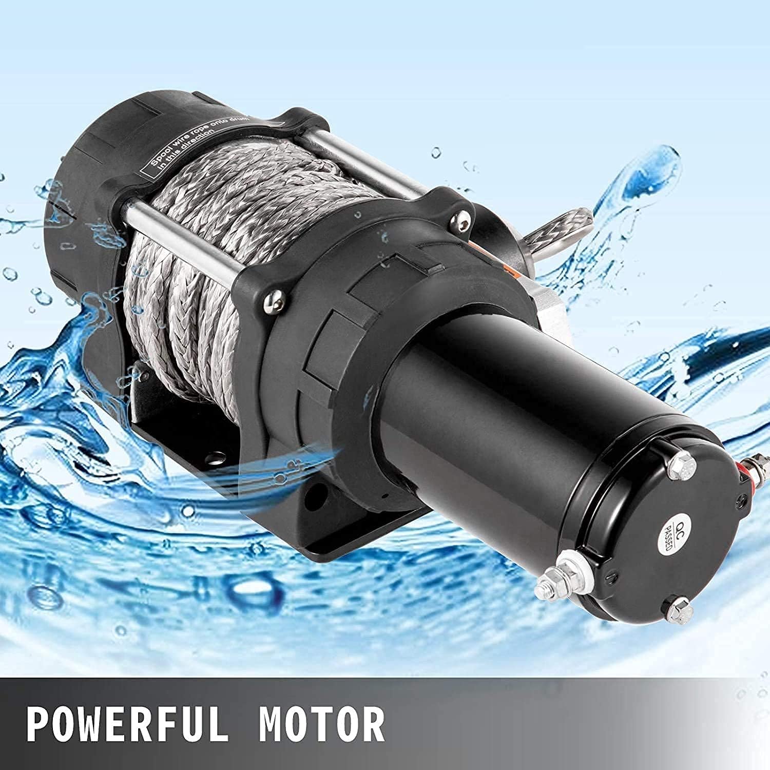 VEVOR Electric Winch 6000lb Load Capacity Truck Winch Synthetic Rope with Wireless Remote Control, Powerful Motor for ATV UTV Off Road Trailer