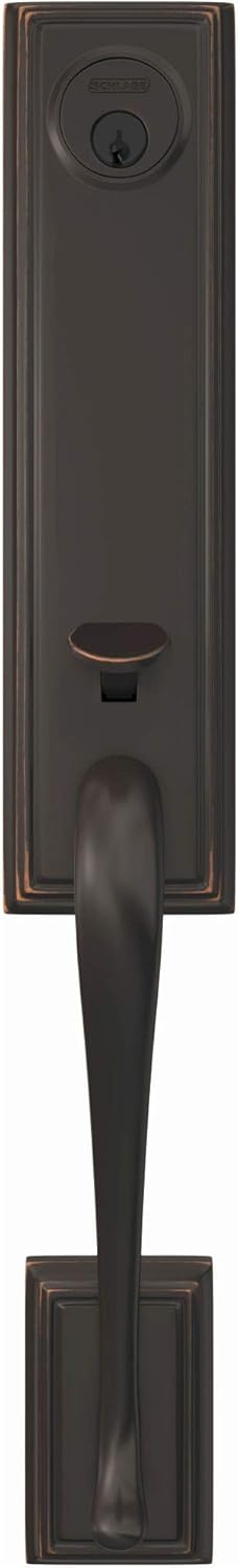Schlage FCT58ADD622 Custom Addison Keyed Entry Single Cylinder Half Plate Handleset - Exterior Only