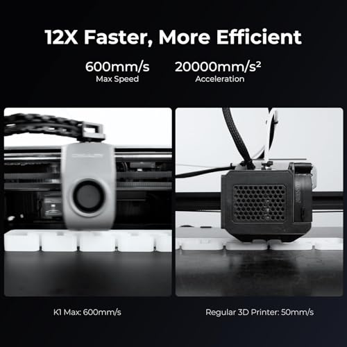 Creality 3D Printer, K1 SE Fully Assembled Auto Leveling FDM 3D Printers for Kids and Beginners, 600mm/s Max High-Speed Printing, Core XY All Metal Structure, Larger Print Size 250x220x220mm