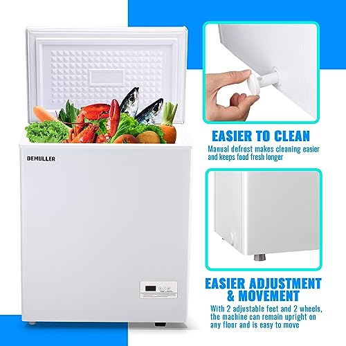 DEMULLER Chest Freezer - Electronic Control -12℉ to 50℉- 2 Removable Baskets