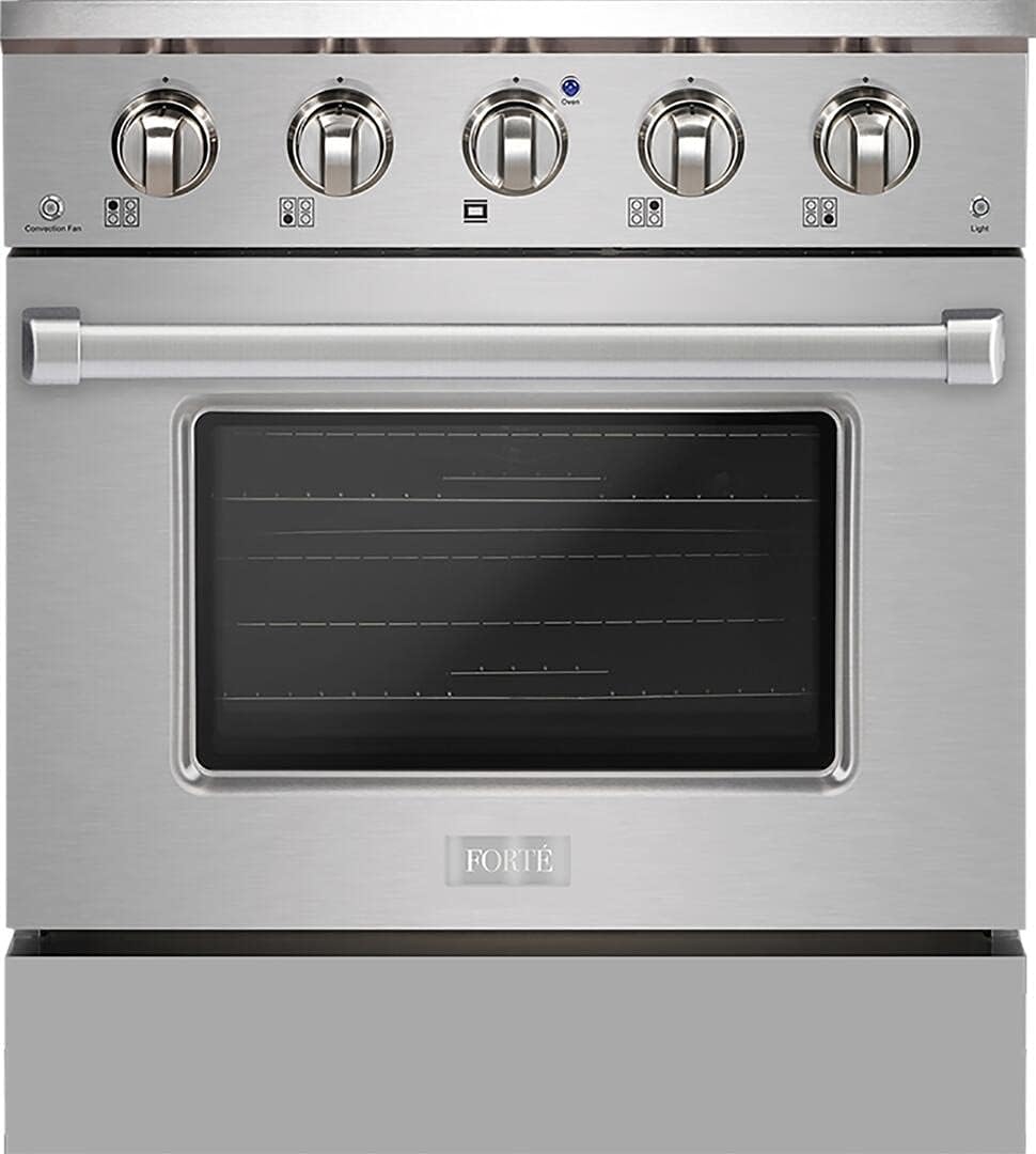 Forte FGR304BSS 30 Freestanding Gas Range with 4 Sealed Burners Oven Capacity in Stainless Steel