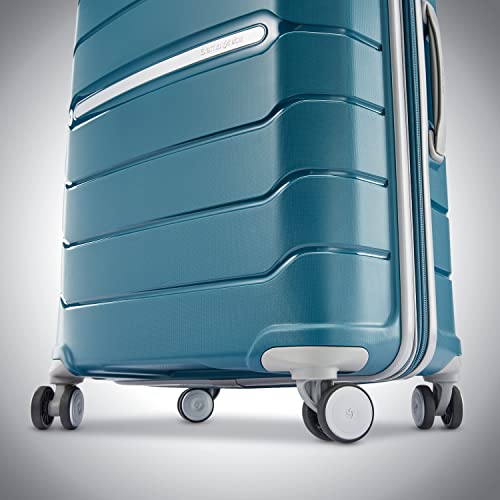 Samsonite Freeform 21-Inch Hardside Carry-On Luggage - Hardshell Carry-On Suitcase - TSA, Airline-Approved - Expandable Hard Shell, Smooth Rolling Spinner Wheels for Lightweight Travel - Navy