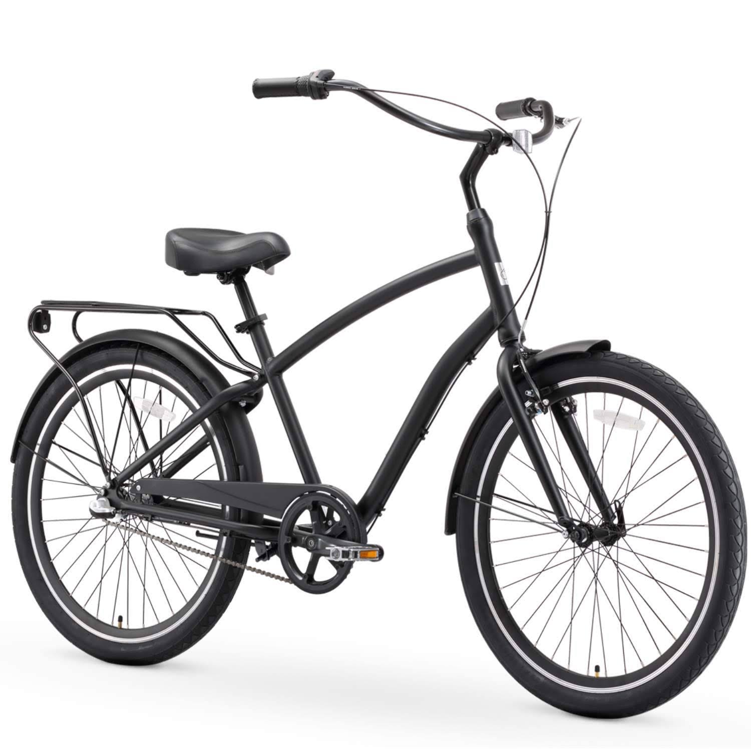 Sixthreezero EVRYjourney Men&s 26x22 3 Speed Steel Sport Hybrid Cruiser Bicycle