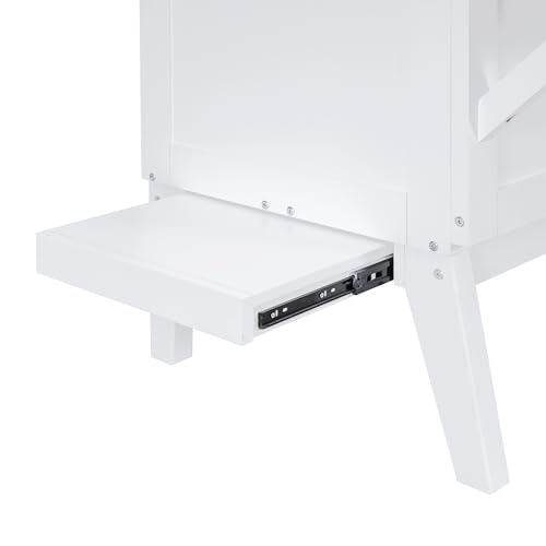 Queen Size Murphy Bed with USB Port and Removable Shelves on Each Side, Solid Wood Muti-functional Cube Cabinet Bed for Home Office (Grey/W1)