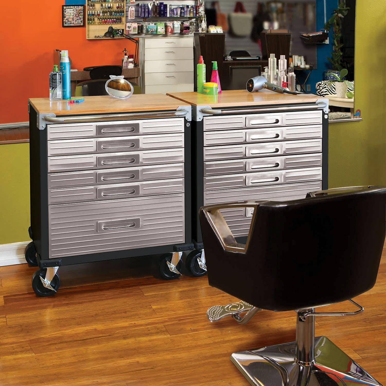 UltraHD Uhd20144B Rolling Cabinet, UltraHD 6-drawer, Satin