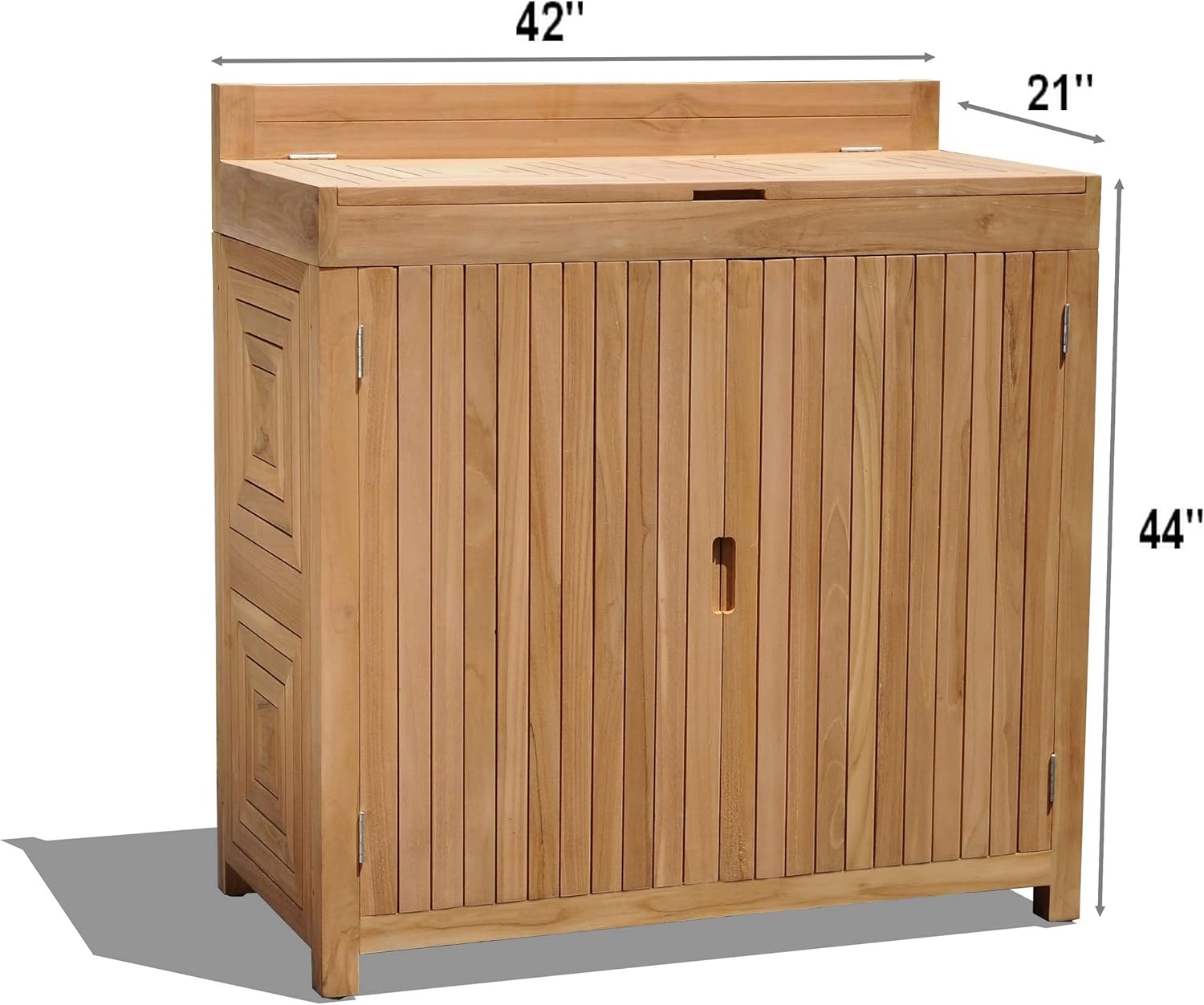 Grade A Teak Wood Outdoor Patio Solvang Teak Storage Cabinet #13SoCb