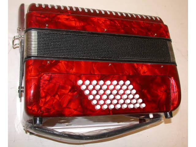 Hohner 48-BASS Accordion, Red