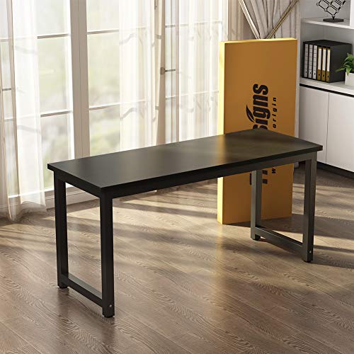 Tribesigns Modern Computer Desk, 63 x 31.5 inch Large Executive Office Desk Computer Table Study Writing Desk Workstation for Home Office, Spliced Desktop, White